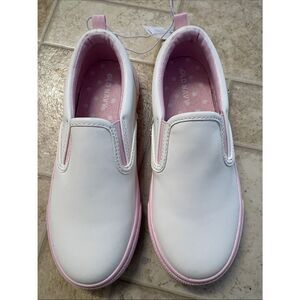 Old Navy White and Pink Girls Slip-On Sneakers